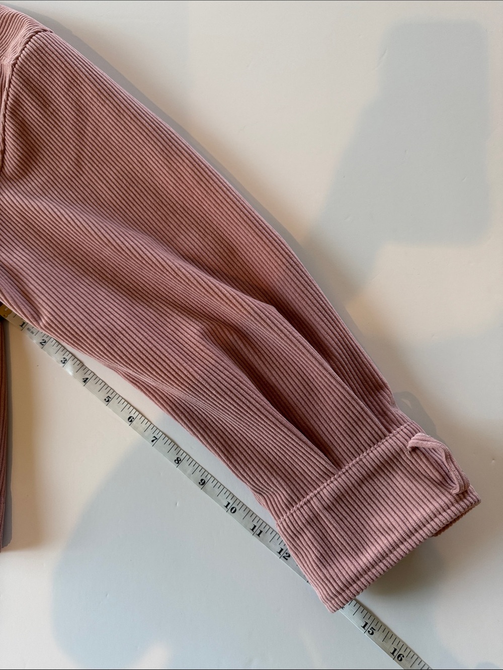 Avec Les Filles Cropped Corduroy Shacket Dusty Rose Pink Size Medium - Picture 12 of 13